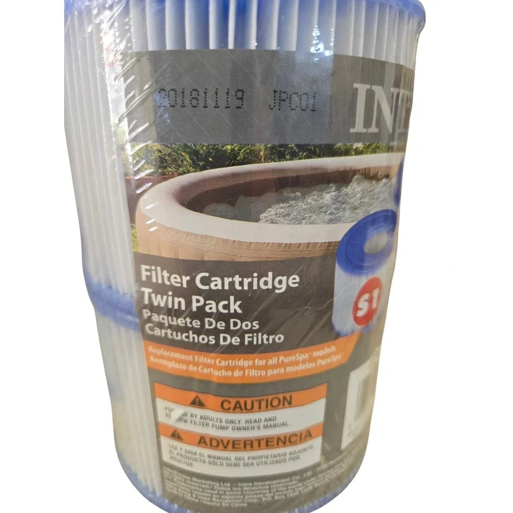 Intex PureSpa Type S1 Hot Tub Replacement Filter Cartridge 4 Pack - New/Sealed